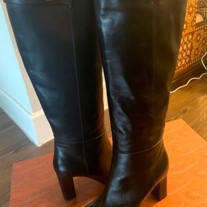 Etro Milano Knee high Napa leather boots, 38 New!